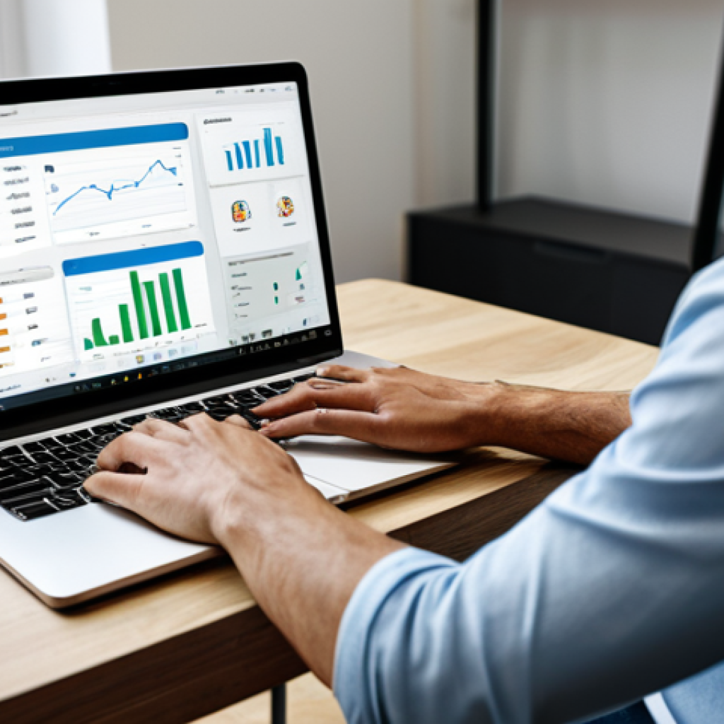 자산 정리 시스템 구축 시 예산 관리 - Budgeting with Technology**
A person sitting at a desk, looking at a laptop displaying a budgeting ...