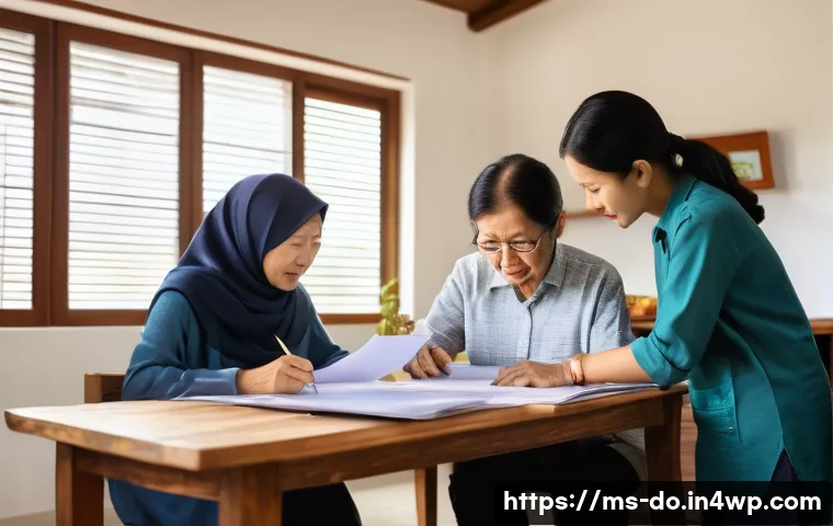자산 정리 및 상속 계획 - **Prompt:** A warm and inviting scene inside a modern Malaysian home, where a multi-generational Mal...