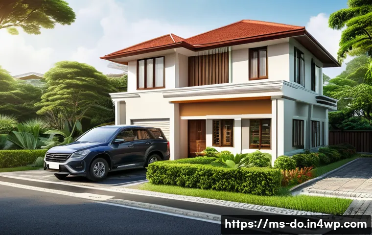 자산 정리 체크리스트 만들기 - A detailed and realistic illustration of a modern Malaysian home with clear signs of long-term value...